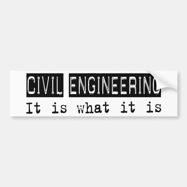 Adesivo Para Carro Engenharia civil é (Frente)