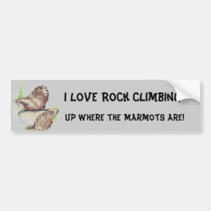 Adesivo Para Carro Engraçado, adoro Escalada de Rock, Esporte, Marmot