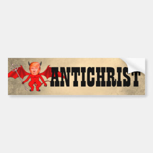Adesivo Para Carro Engraçado "Anticristo" Trump como Diabo