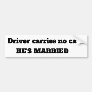 Adesivo Para Carro Engraçado casou-se