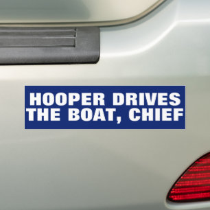 Adesivo Para Carro Engraçado "Hooper dirige o barco, chefe" JAWS