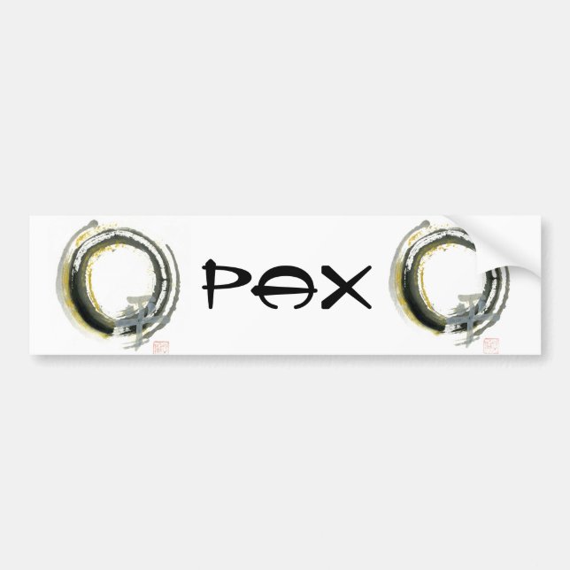Adesivo Para Carro Enso com PAX, Sumi-e (Frente)