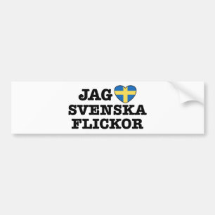 Adesivo Para Carro Entalhe Svenska Flickor