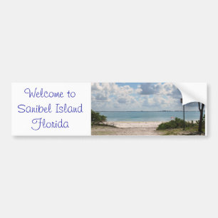 Adesivo Para Carro Entrada à praia de Sanibel