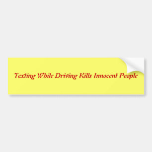 Adesivo Para Carro Enviando SMS Durante A Condução, Bumper Sticker