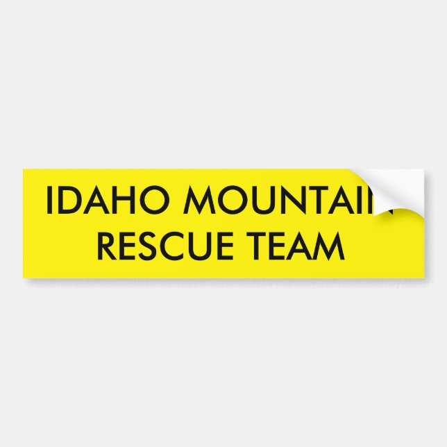 ADESIVO PARA CARRO EQUIPA DE SALVAMENTO DA MONTANHA DE IDAHO (Frente)