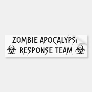 ADESIVO PARA CARRO EQUIPE DA RESPOSTA DO APOCALIPSE DO ZOMBI