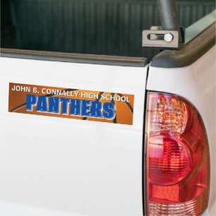 Adesivo Para Carro Equipe de Basquete Azul Personalizada de Escola de