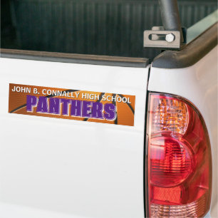 Adesivo Para Carro Equipe de Basquete Roxa Personalizada de Escola de