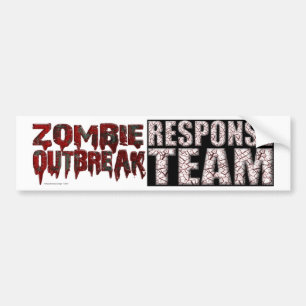 Adesivo Para Carro Equipe de Resposta de Surto Zombie