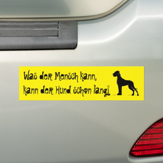 Adesivo Para Carro Era o Mensch kann, kann mein Hund (No carro)