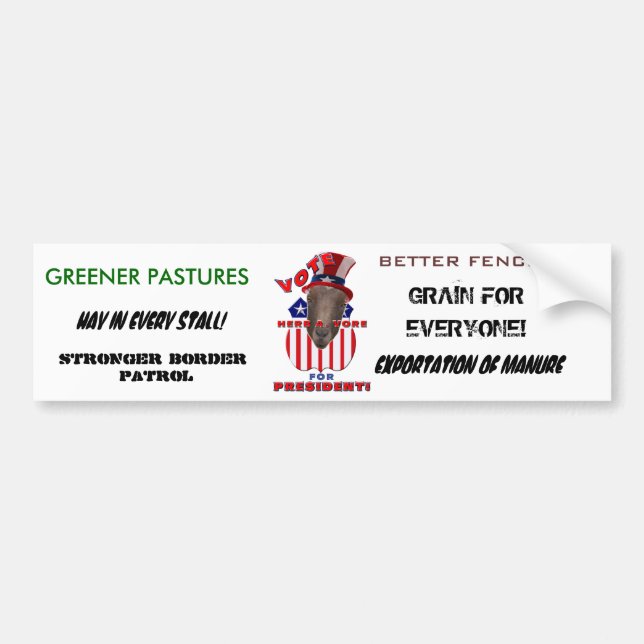 ADESIVO PARA CARRO ERVA A VORE DO VOTO PARA O PRESIDENTE! CABRA (Frente)