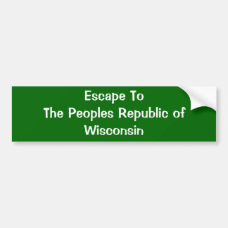 Adesivo Para Carro Escape à república de povos de Wisconsin