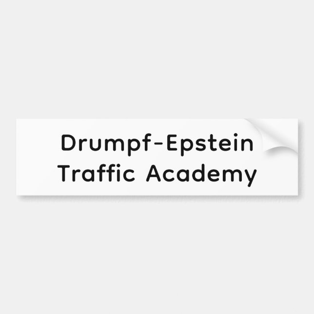 Adesivo Para Carro Escola de Trânsito Drumpf-Epstein Hankamer Artjunk (Frente)