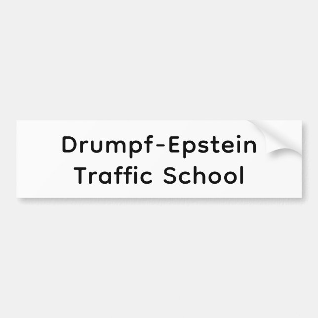 Adesivo Para Carro Escola de Trânsito Drumpf-Epstein Hankamer Artjunk (Frente)