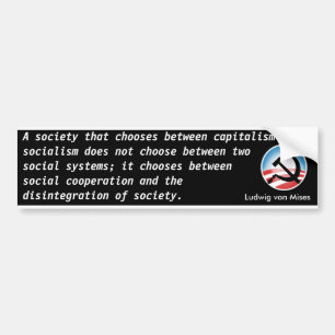Adesivo Para Carro Escolha o capitalismo ou o socialismo (von Mises)