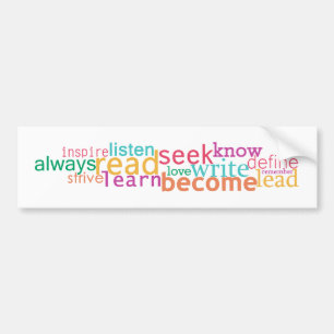 Adesivo Para Carro Escreva, defina, inspire Bumpersticker
