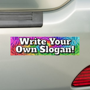 Adesivo Para Carro Escreva Seu Próprio Slogan!