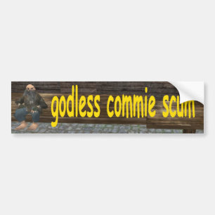 Adesivo Para Carro escumalha godless do commie