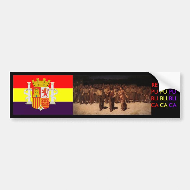 Adesivo Para Carro Espanha espanhola da república (Frente)