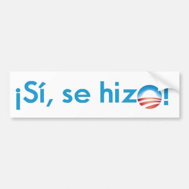 Adesivo Para Carro Espanhol sim nós fizemos (Frente)