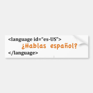 Adesivo Para Carro Español de Hablas do ¿?