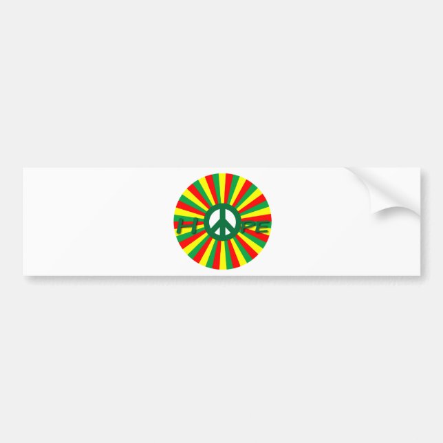 Adesivo Para Carro Esperança da paz de Rasta (Frente)