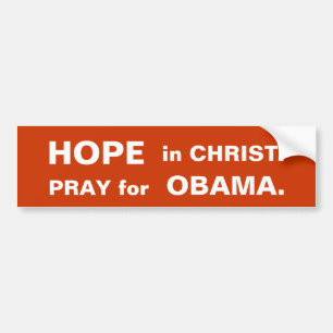 Adesivo Para Carro ESPERANÇA no CRISTO.  PRAY para OBAMA.