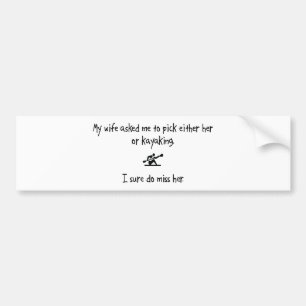 Adesivo Para Carro Esposa da picareta ou Kayaking