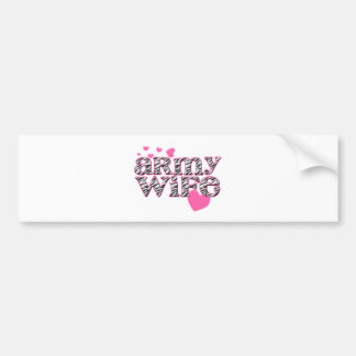 Adesivo Para Carro Esposa do exército [impressão da zebra]