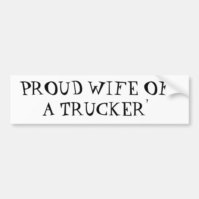 ADESIVO PARA CARRO ESPOSA ORGULHOSA DE A TRUCKER (Frente)