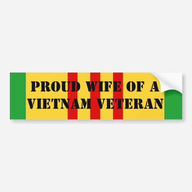 Adesivo Para Carro Esposa orgulhosa de um veterano de Vietnam (Frente)