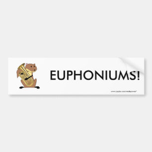 Adesivo Para Carro Esquilo que joga o Euphonium