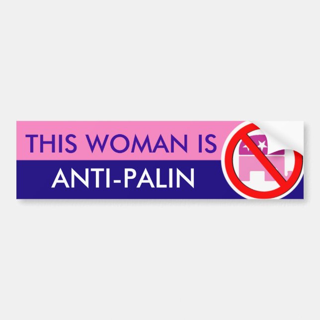 Adesivo Para Carro Esta mulher é Anti-Palin autocolante no vidro (Frente)