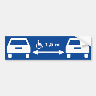 Adesivo Para Carro Estacionamento em cadeira de rodas