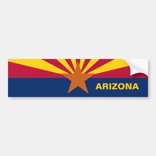 Adesivo Para Carro Estado de bandeira da Arizona (Frente)