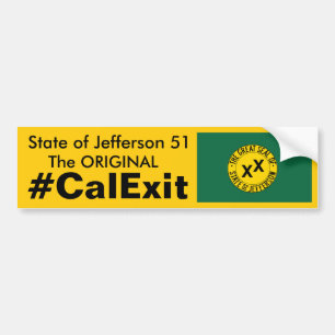 Adesivo Para Carro Estado de CALEXIT de Jefferson 51