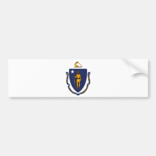 Adesivo Para Carro Estado de Massachusetts Flag Design