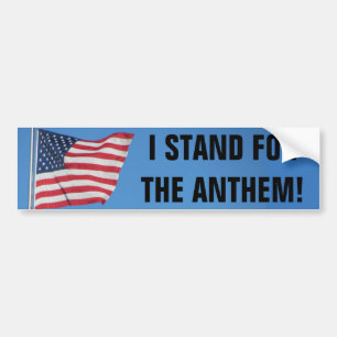 Adesivo Para Carro Estado Unidos Flag I Stand for the National Anhim