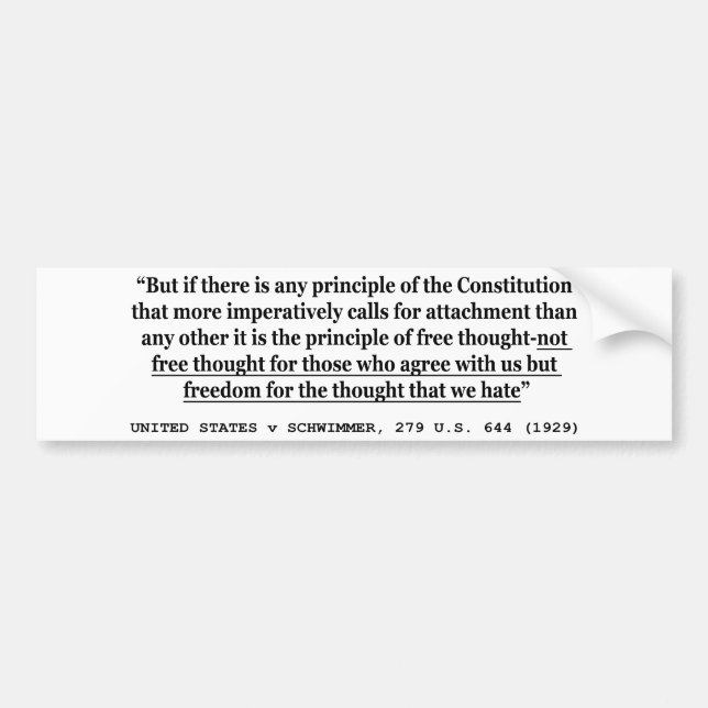 Adesivo Para Carro ESTADOS UNIDOS contra SCHWIMMER 279 US 644 (1929) (Frente)