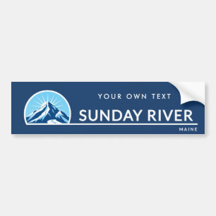 Adesivo Para Carro Estância de esqui da montanha Sunday River Maine