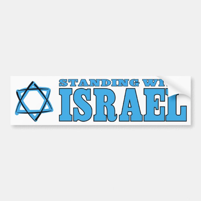 Adesivo Para Carro Estar com Israel (Frente)