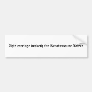 Adesivo Para Carro Este braketh da carruagem para Renaisssance Faires