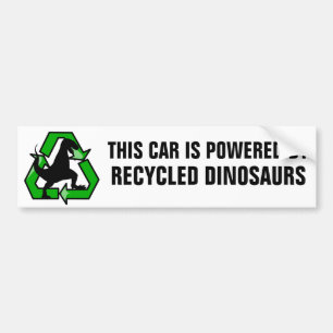 Adesivo Para Carro Este carro é psto por dinossauros do reciclado