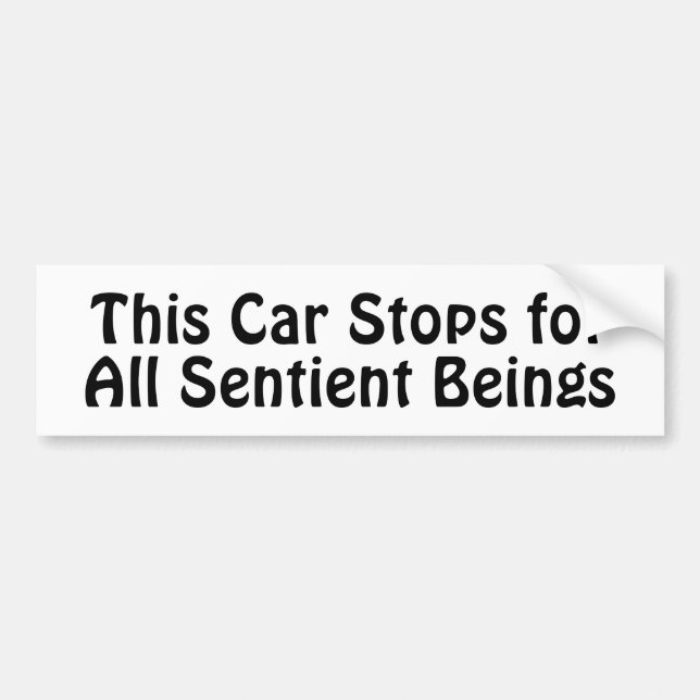 Adesivo Para Carro Este Carro Pára para Todos os Seres sencientes bud (Frente)