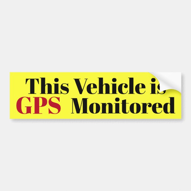 Adesivo Para Carro Este veículo é etiqueta monitorada GPS (Frente)