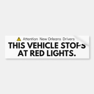 Adesivo Para Carro "Este veículo pára em luzes vermelhas"