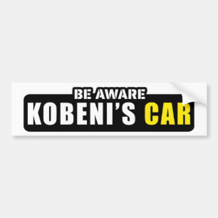 Adesivo Para Carro esteja ciente do carro de kobeni