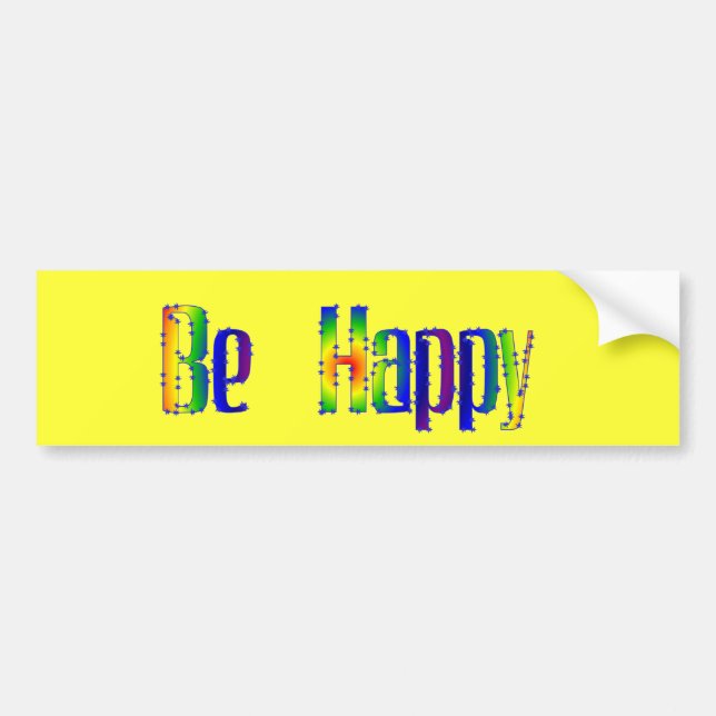 Adesivo Para Carro Esteja feliz (Frente)