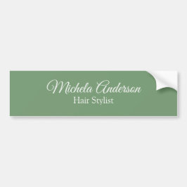 Adesivo Para Carro estilista de cabelo verde sage adicionar nome cont